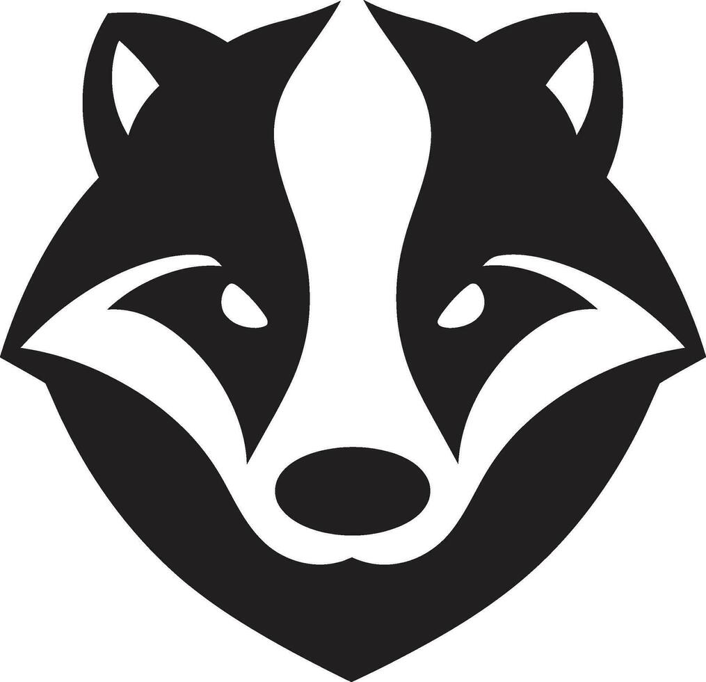 Badger Crowned Symbol Badger Leader Icon vector