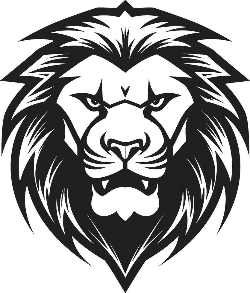 Savage Majesty The Roaring Dominance of Black Lion Logo Sleek Dominance The Majestic Power of Lion Icon in Vector