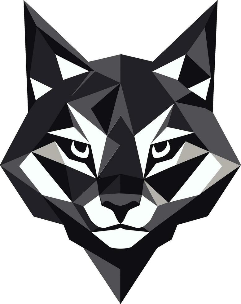 Onyx Beauty Vector Ocelot Logo Emblem Elegant Majesty Ocelot Symbol in Black