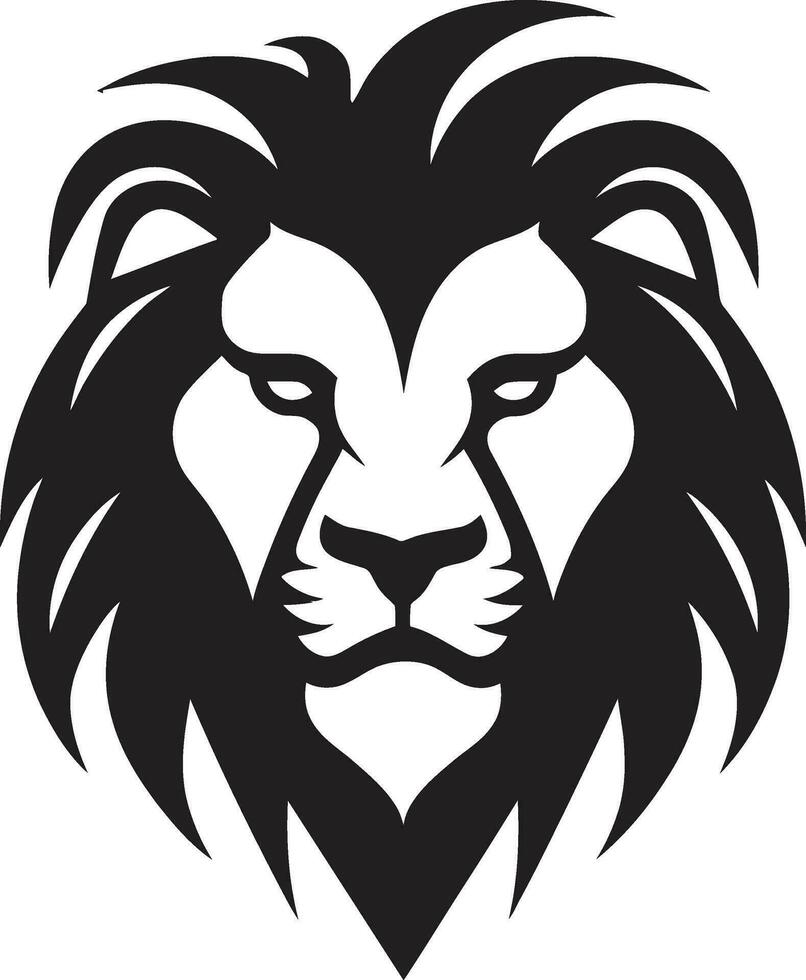 Majesty Unveiled A Black Lion in Vector Mystic Sovereign Black Lion Emblem in Vector