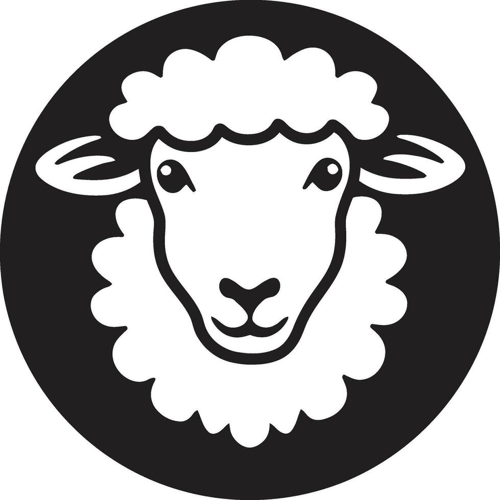 Sheep Silhouette Logo Dark Delight Black Sheep Vector Woolly Excellence