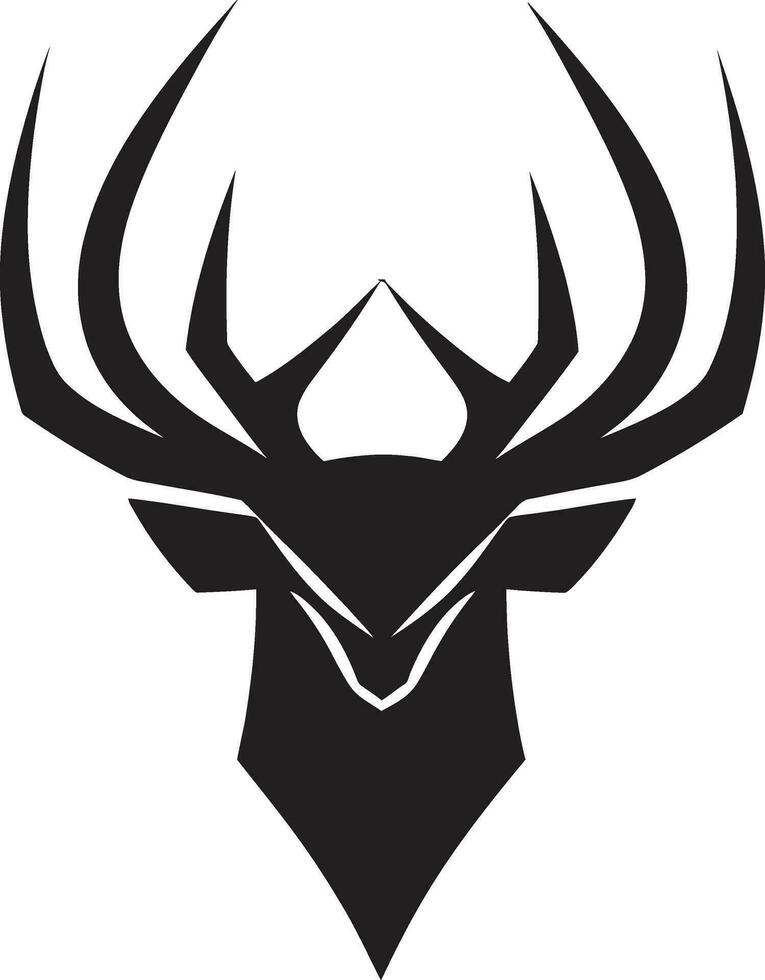 Majestic Deer Black Vector Wildlife Emblem in Noir Deer in Shadows A Modern Classic in Black