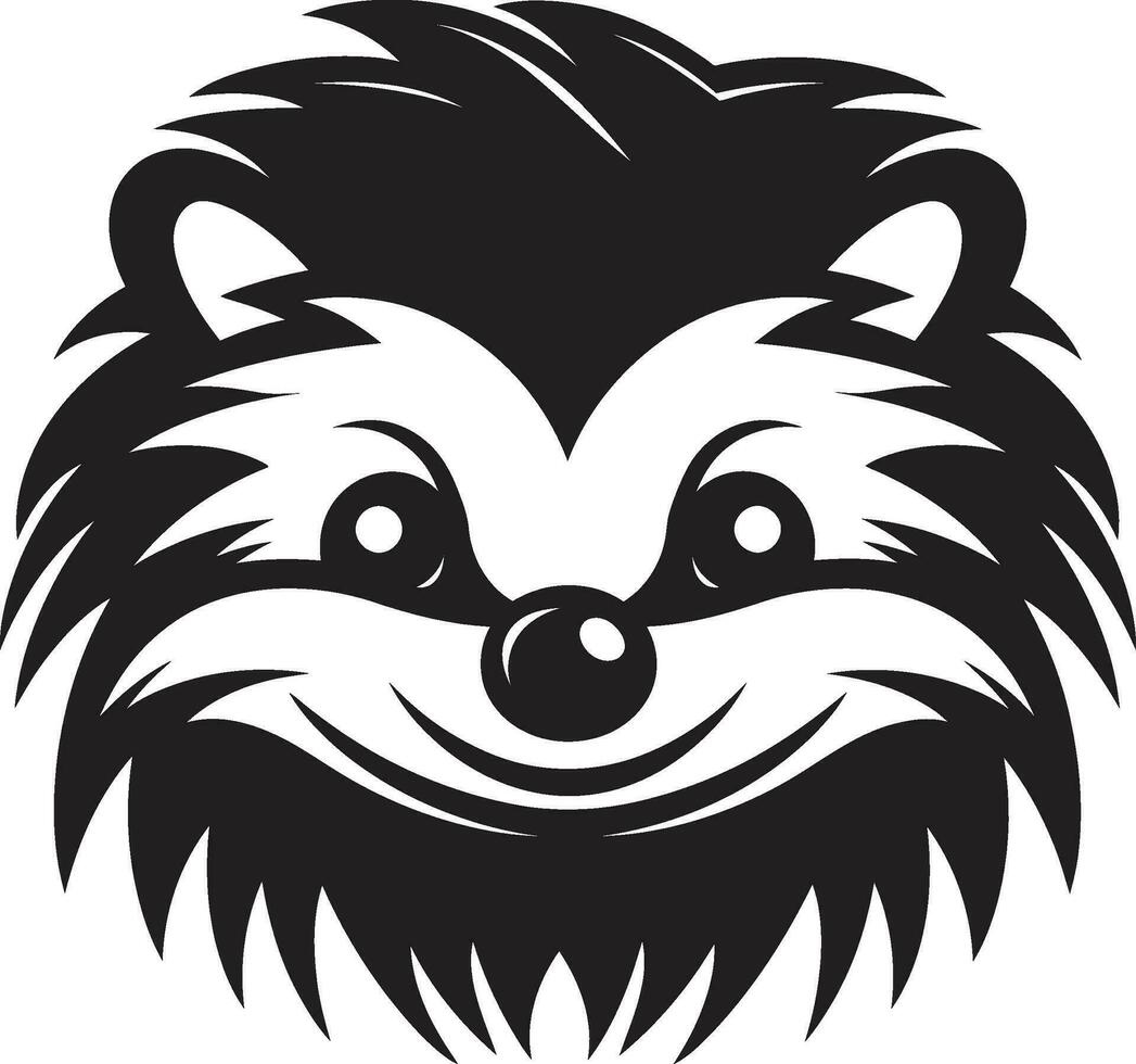 Nighttime Guardian Hedgehog Logo Rolling Hedgehog Vector Art