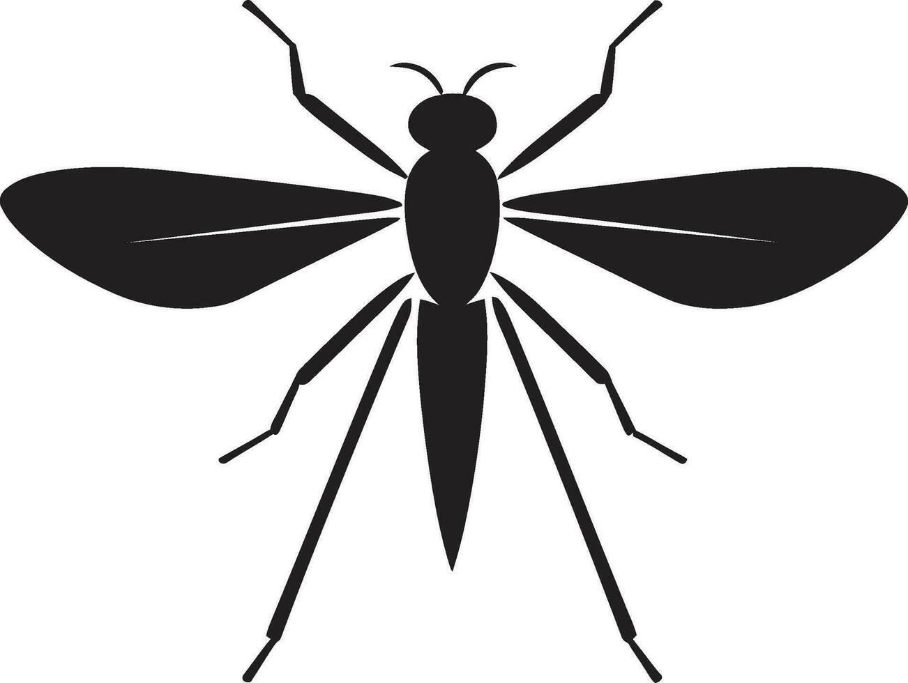 Abstract Mosquito Symbol Elegant Mosquito Badge vector