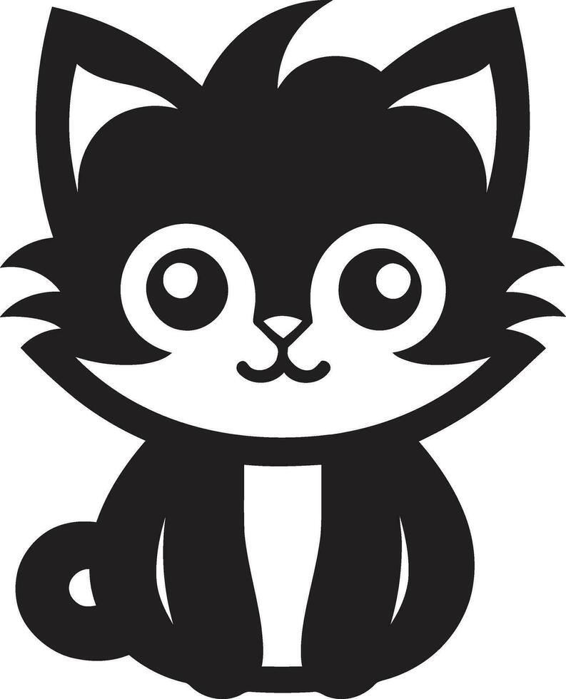 Midnight Panther Mark Bold Cat Logo Design vector