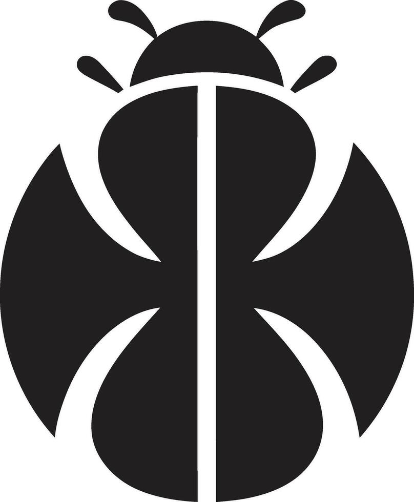 Geometric Beauty Ladybug Insignia of Simplicity Silent Artistry Abstract Ladybug Profile vector