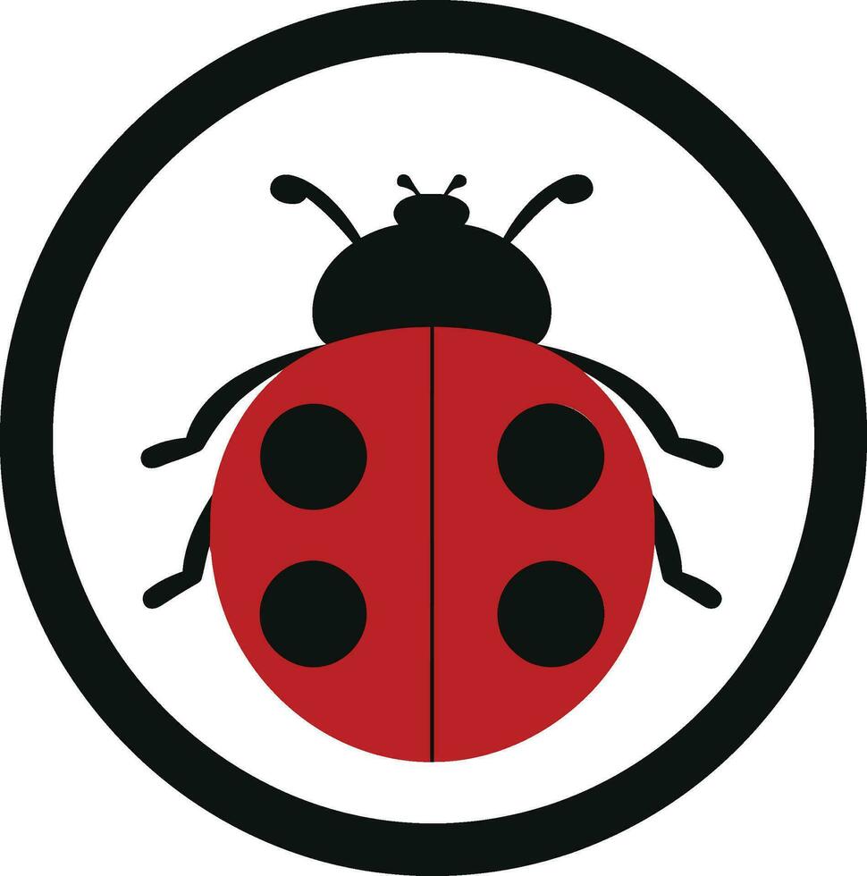 Minimalistic Bug Stealthy Branding Ladybugs Spots and Wing Prints vector