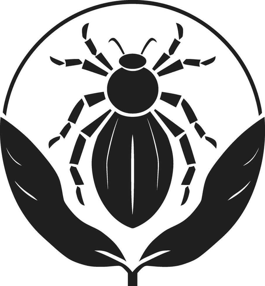 Bold Black Aphid Icon Vector Logo Brilliance Aphid Beauty in Black Vector Symbol of Grace