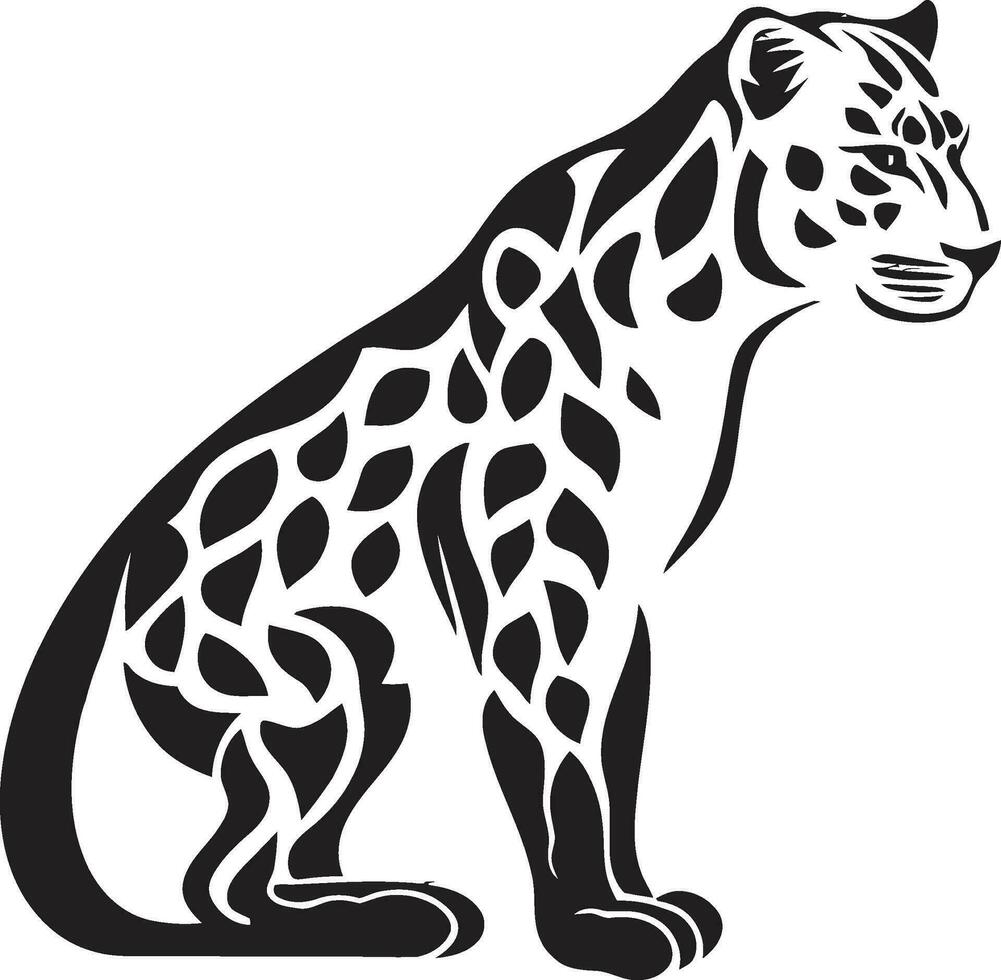 A Black Panthers Power Leopard Icon Pouncing Perfection Black Leopard Emblem vector