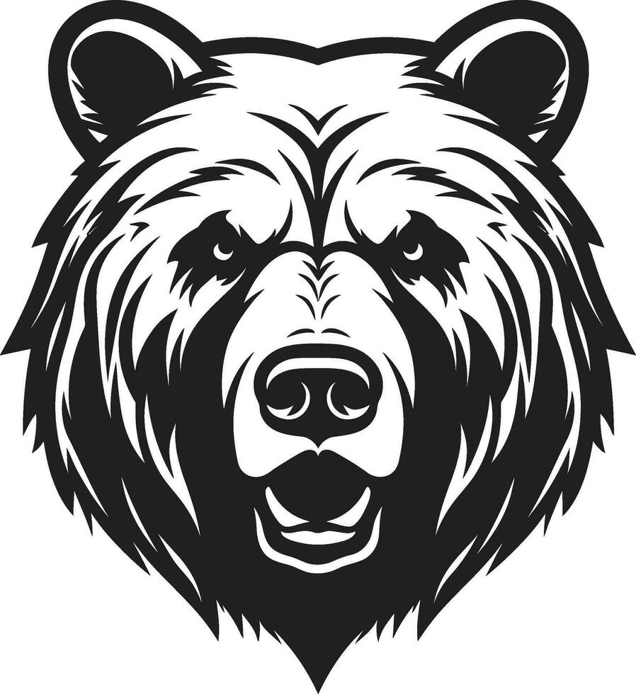 oso Saco de brazos negrita negro castor emblema vector