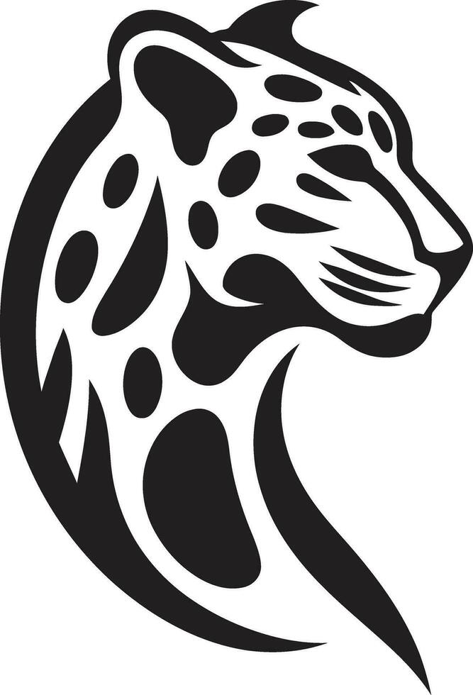 ferozmente elegante negro leopardo icono en vector atacando pantera negro vector logo diseño