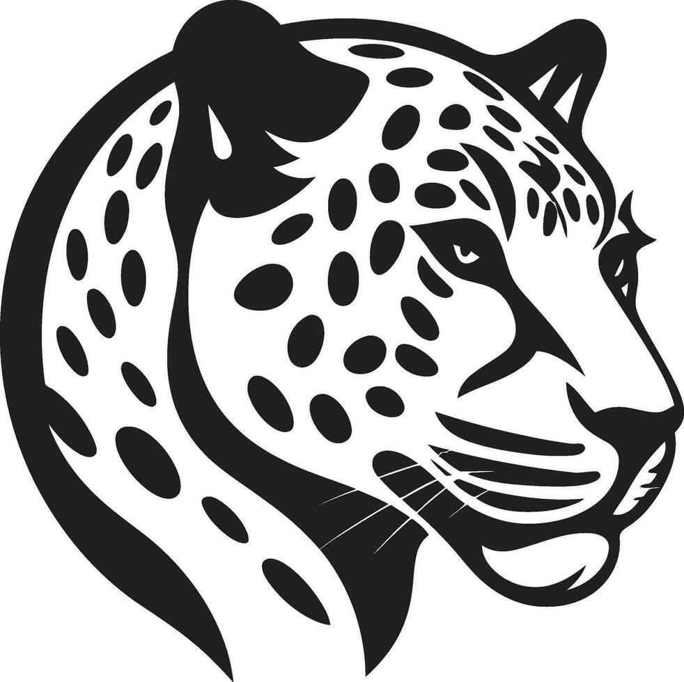 feroz elegancia negro vector leopardo logo majestuoso acosador negro leopardo icono en vector