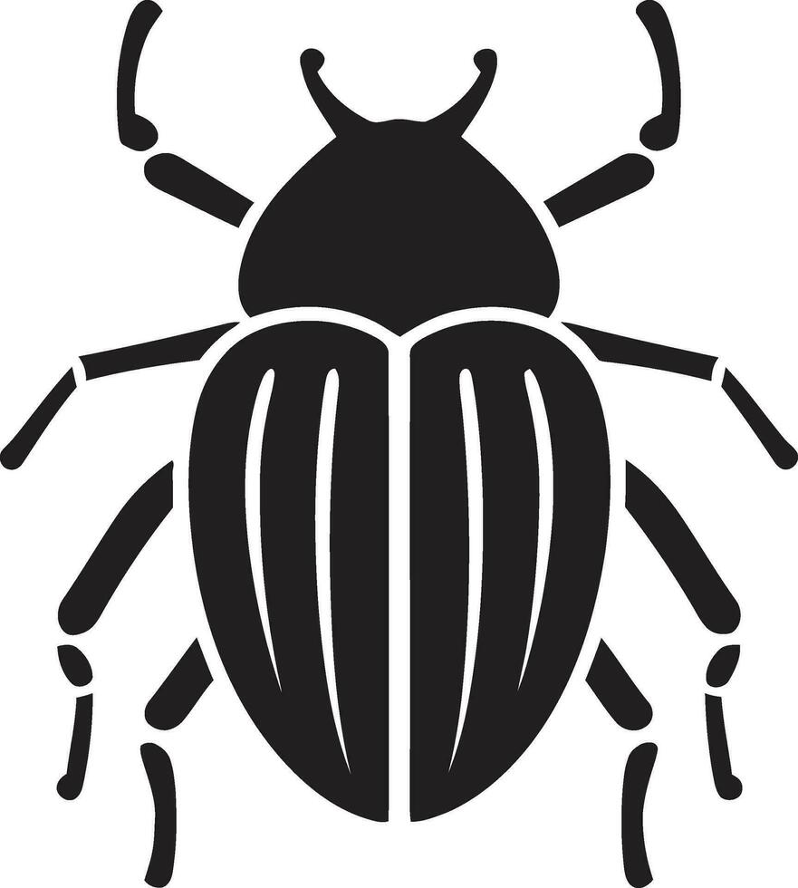 Beetle Monarch Profile Crawling Bug Insignia vector