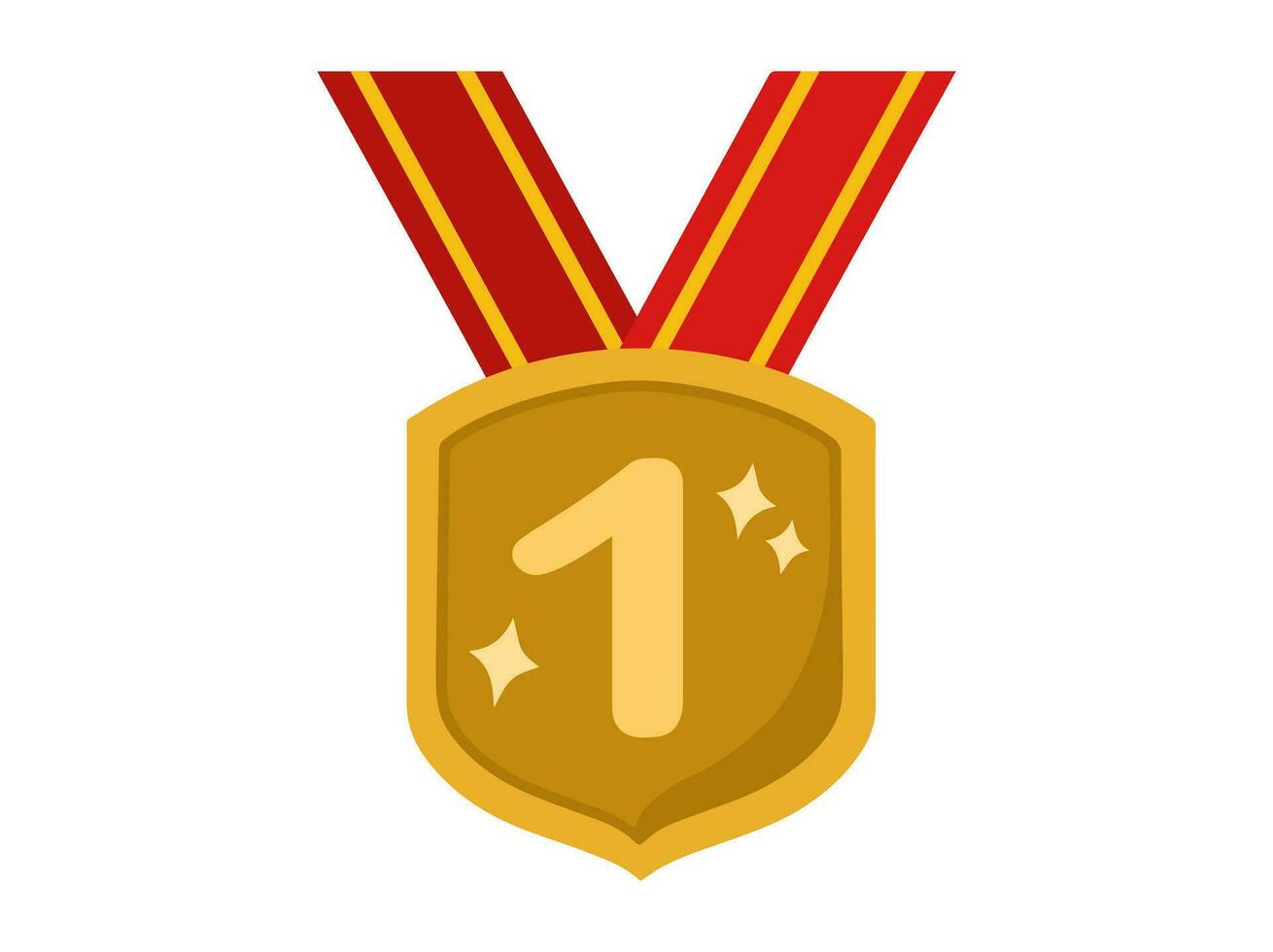 1st Place Gol Medal Illustration vector