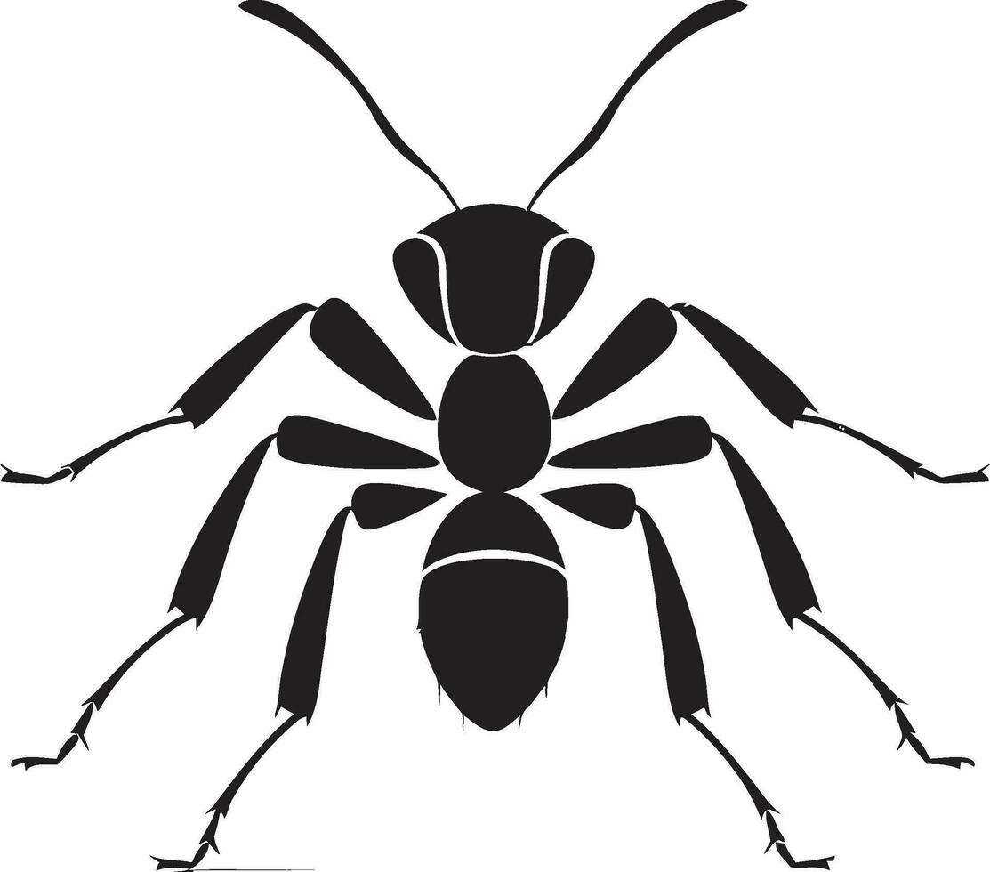 Sleek and Bold Black Ant Vector Emblem Elegance in Simplicity Black Vector Ant Logo