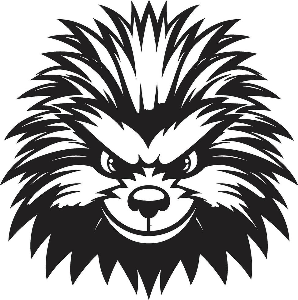 Bold Porcupine Vector Symbol Porcupine Quill Badge Design