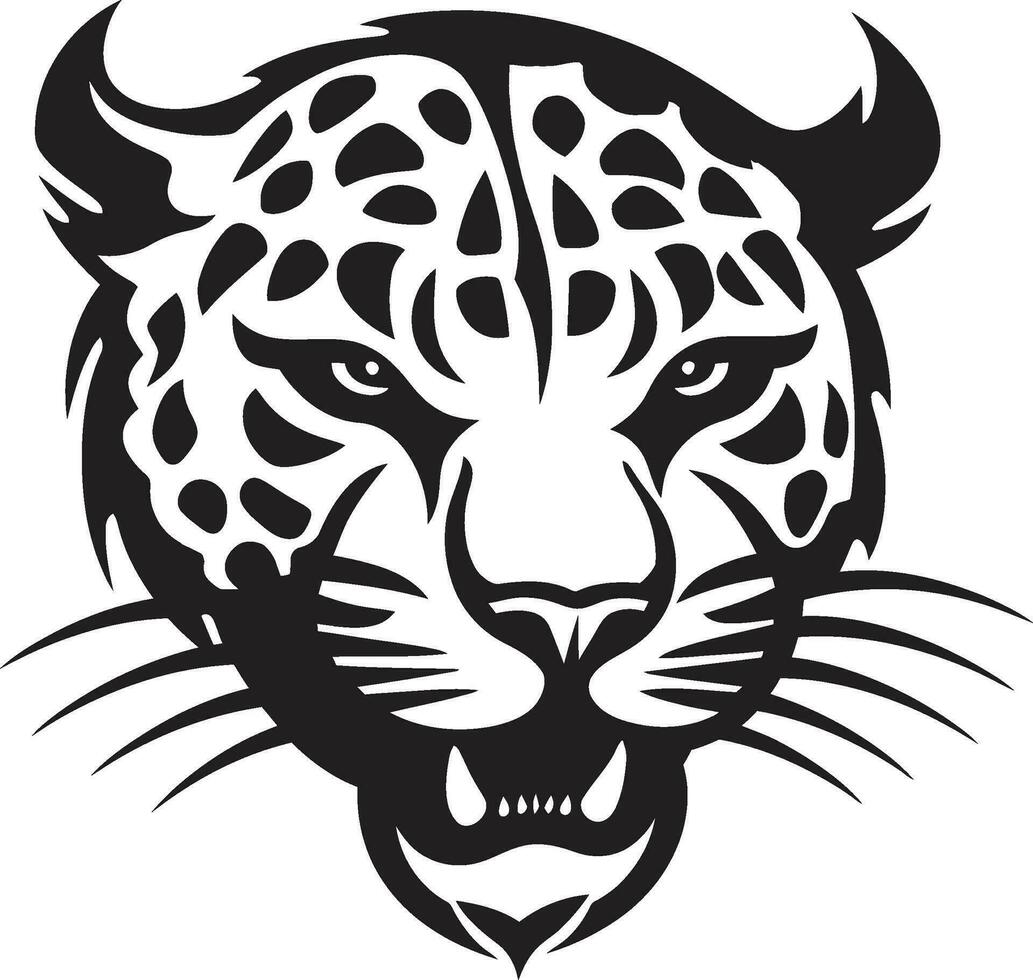 Regal Predator Black Leopard Logo Panthers Pride Black Leopard Icon in Vector