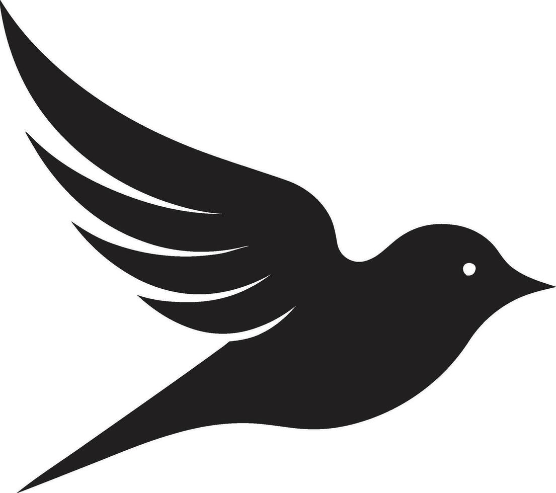 Vulture in Silhouette Nighttime Crow Logo vector