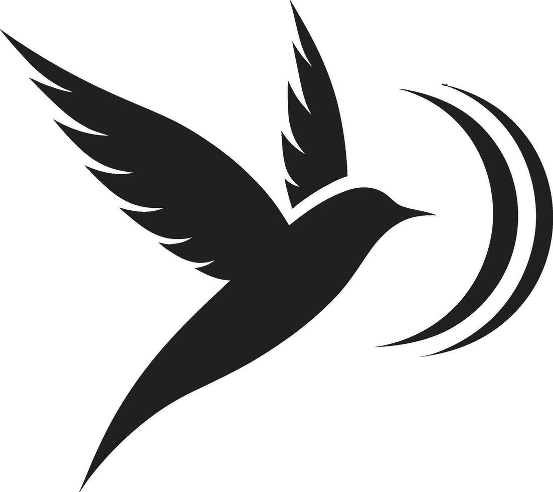 Crowned Hawk Badge Sovereign Swan Icon vector