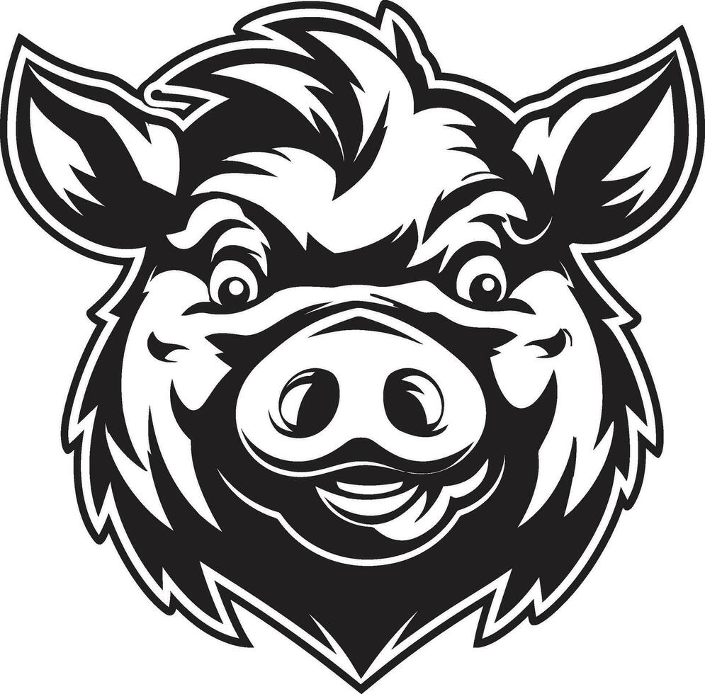 resumen cerdo cara símbolo geométrico Cerdo logo vector