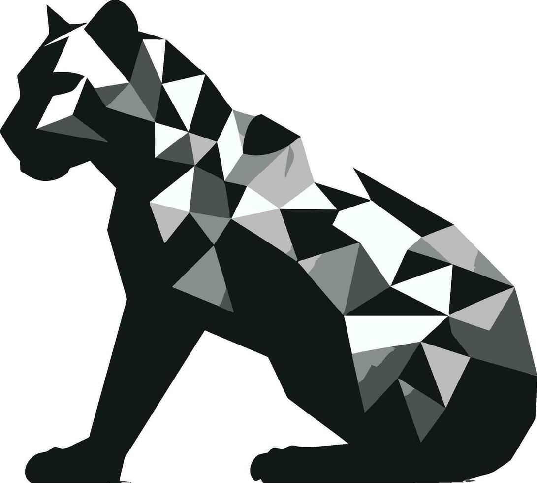 gato montés arte negro vector leopardo logo rugido excelencia negro leopardo emblema