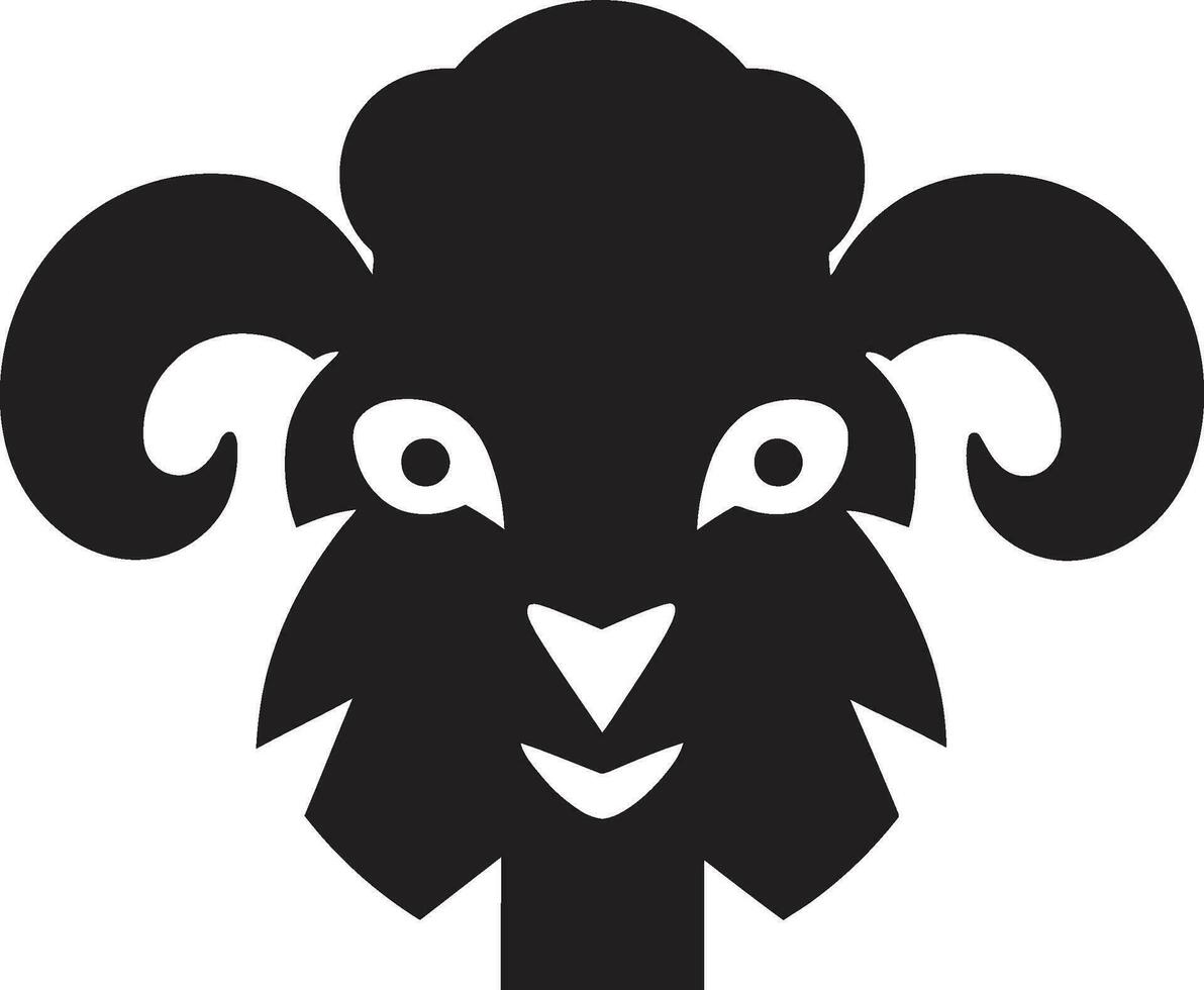 Sleek Black Icon Woolly Brilliance Sculpted Sheep Silhouette Vector Elegance