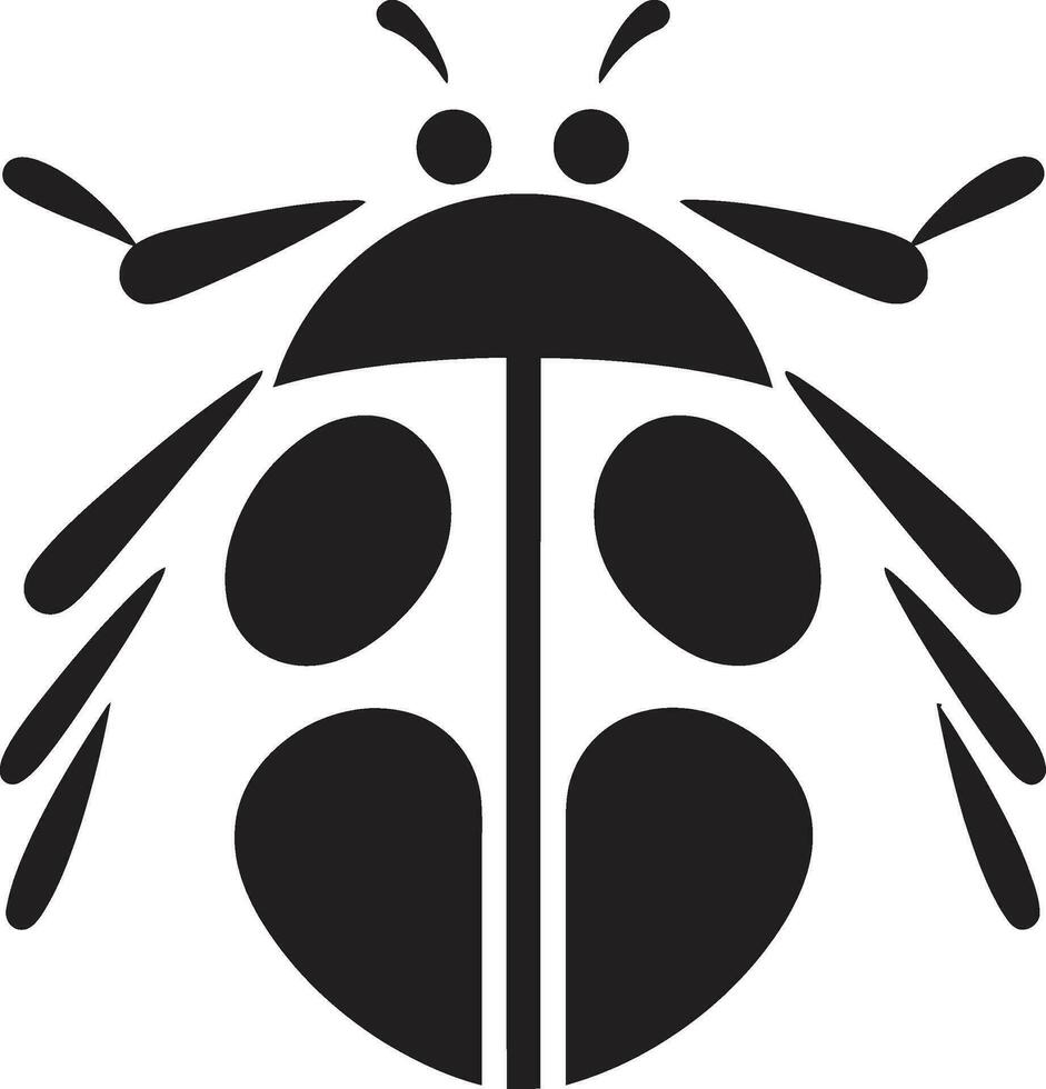 Eyes of Elegance The Abstract Ladybugs Geometric Design in Shadows Silent Intrigue in Motion The Monochrome Ladybugs Minimalistic Symbol vector