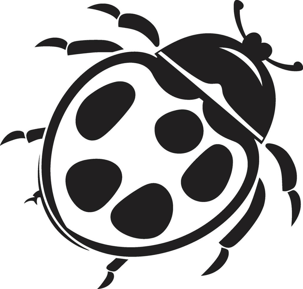 Whispers of the Ladybug Geometric Simplicity Silent Marvel in Shadows The Ladybugs Profile vector