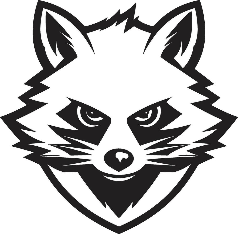 Stylish Black Masked Bandit Icon Graceful Masked Bandit Badge of Honor vector