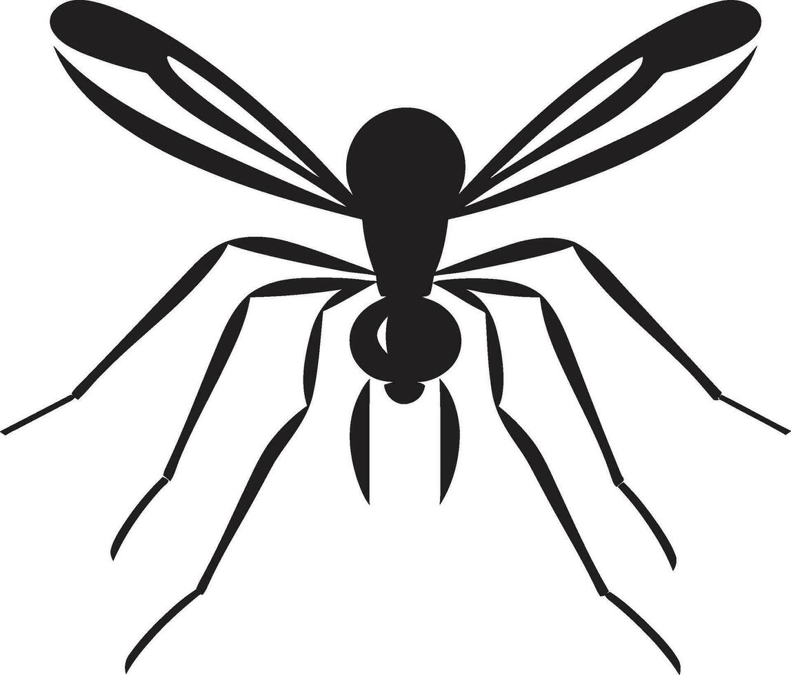 mosquito símbolo diseño negrita mosquito vector logo