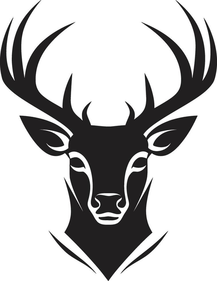 The Noble Stags Serenade A Symbol of Beauty in Black Elegance in Shadows Deer Icons Timeless Homage vector