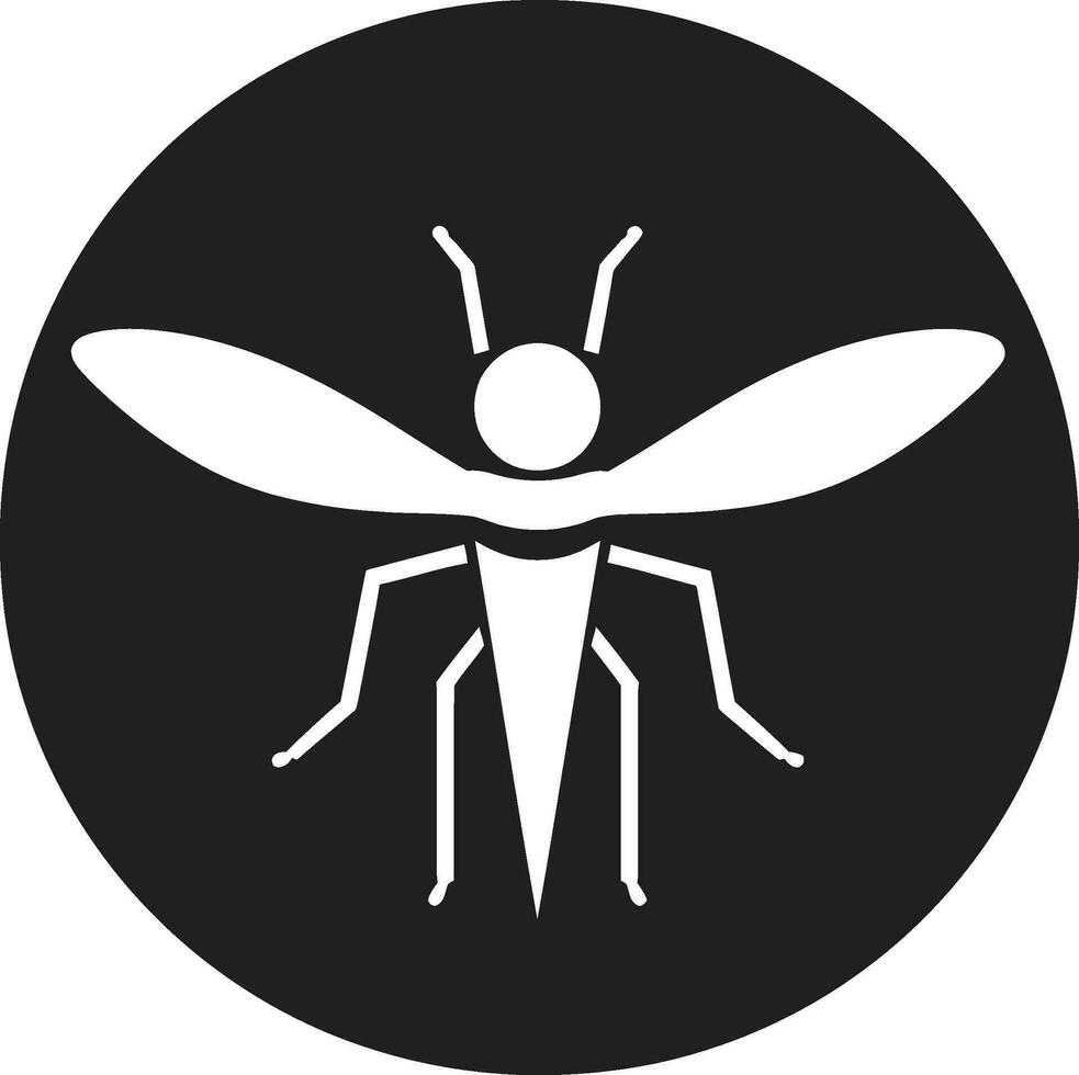 Clásico mosquito emblema mosquito símbolo diseño vector