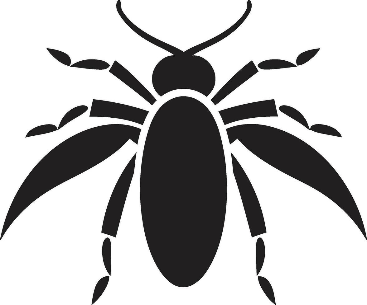 Bold and Beautiful Black Vector Aphid Emblem Aphid Precision in Black A Masterpiece of Vector Logo Mastery