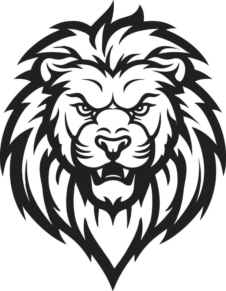 Lions Legacy A Vector Icon in Black Silent Power The Black Lion Emblem in Vector