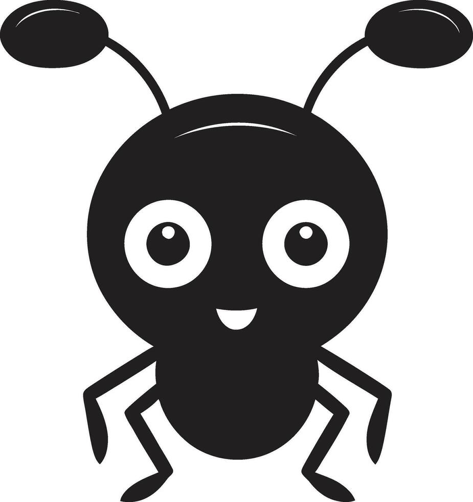 Black Vector Ant Logo A Masterpiece in Simplicity Graceful Silhouette Black Ant Vector Symbol