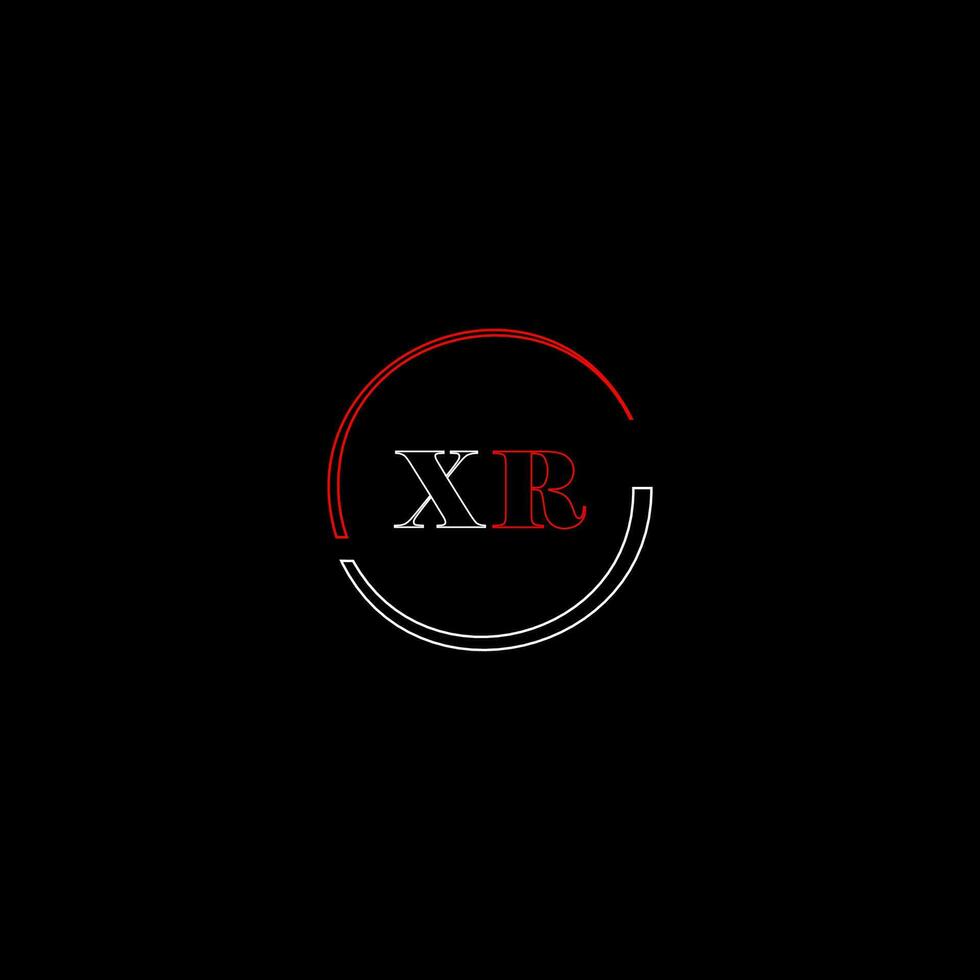 XR creative modern letters logo design template vector
