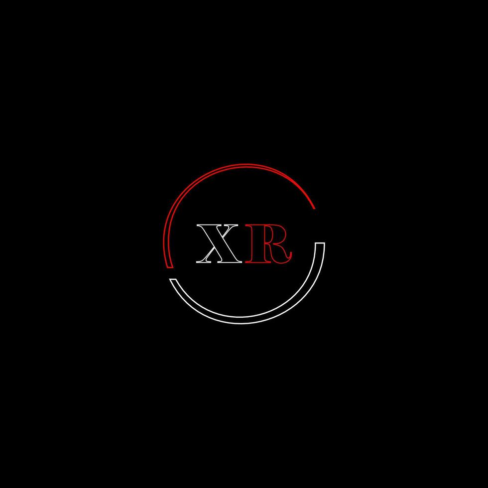 xr creativo moderno letras logo diseño modelo vector