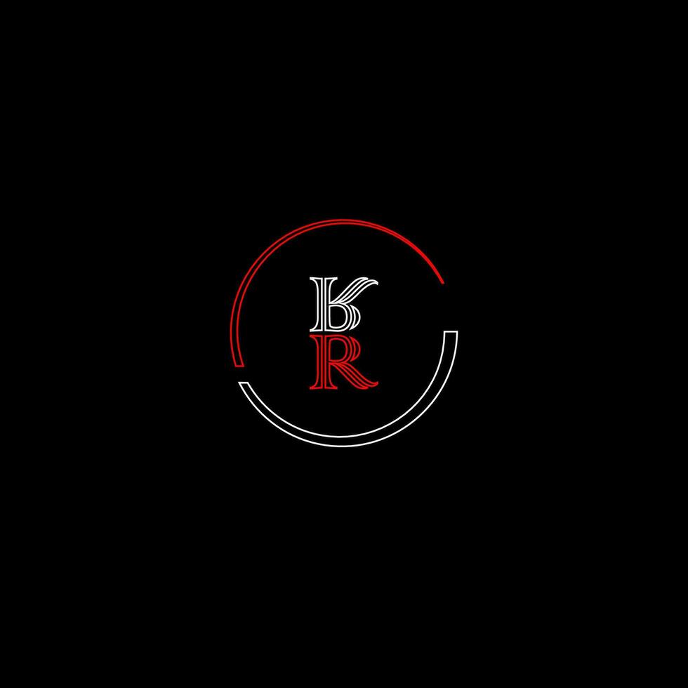 RR creative modern letters logo design template vector