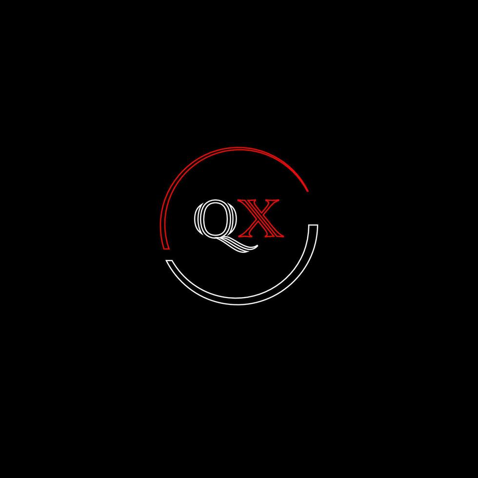 QX creative modern letters logo design template vector