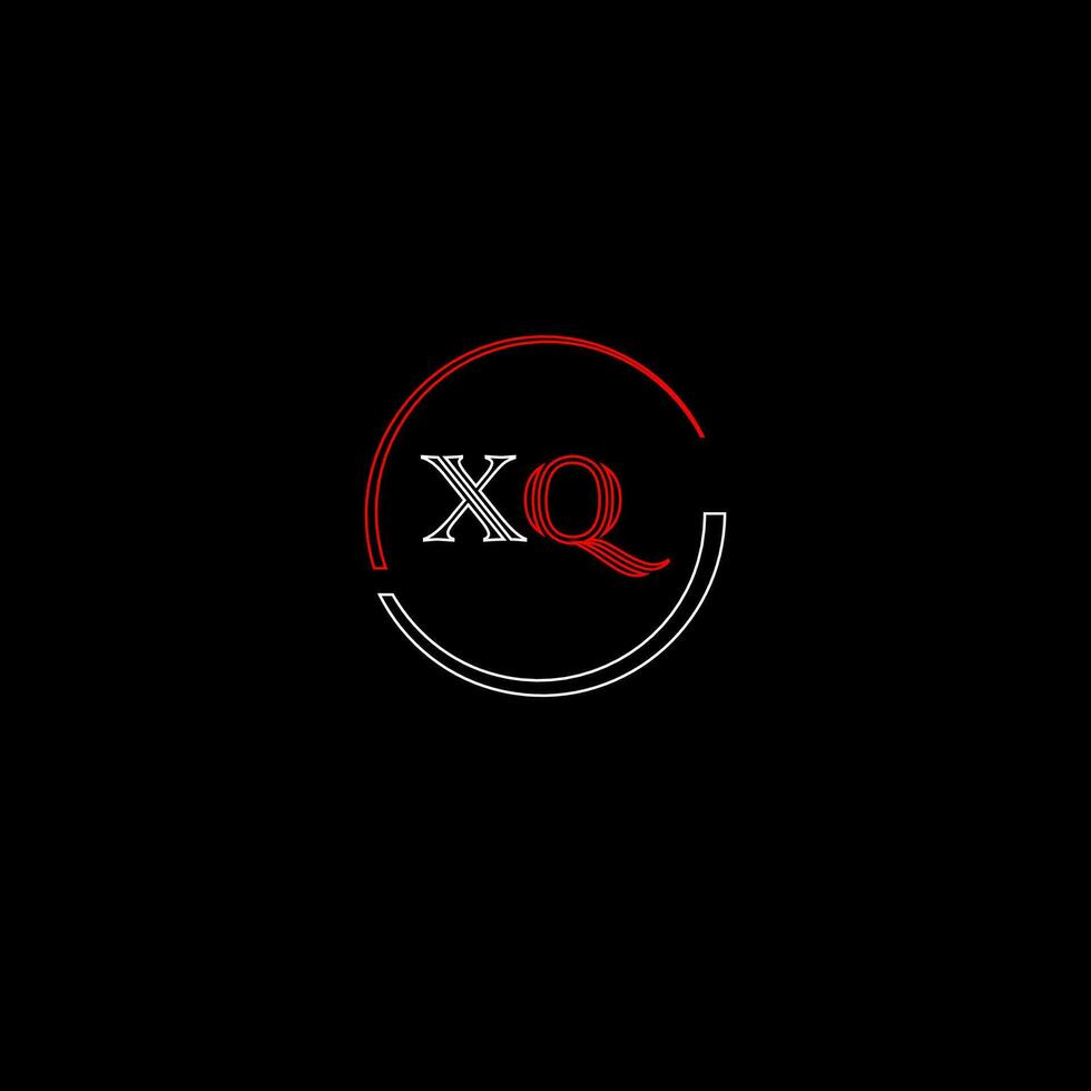 xq creativo moderno letras logo diseño modelo vector