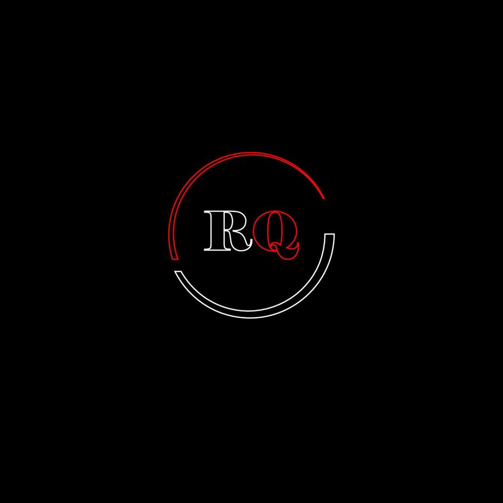 RQ creative modern letters logo design template vector