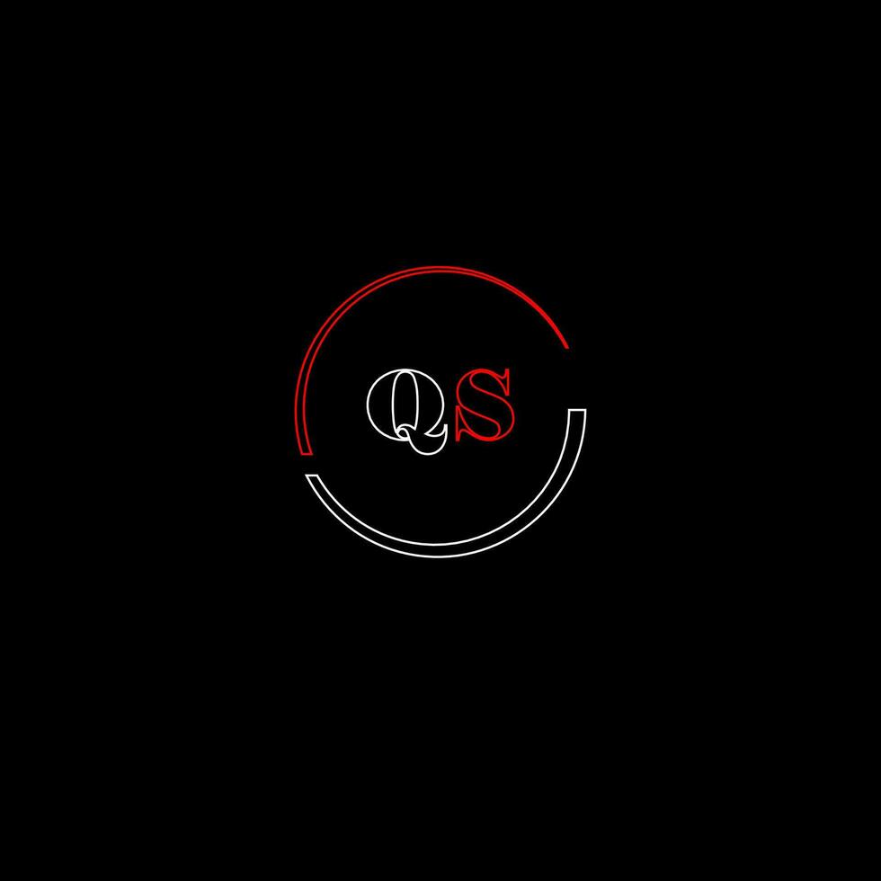 QS creative modern letters logo design template vector