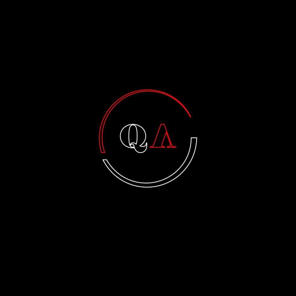 QA creative modern letters logo design template vector