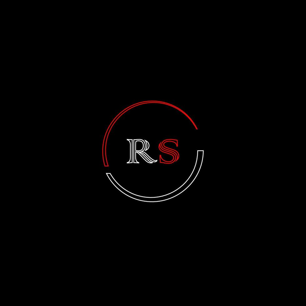RS creative modern letters logo design template vector