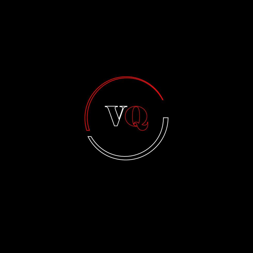 VQ creative modern letters logo design template vector