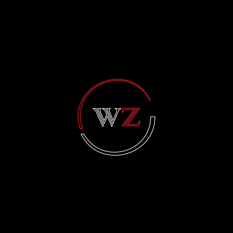 WZ creative modern letters logo design template vector