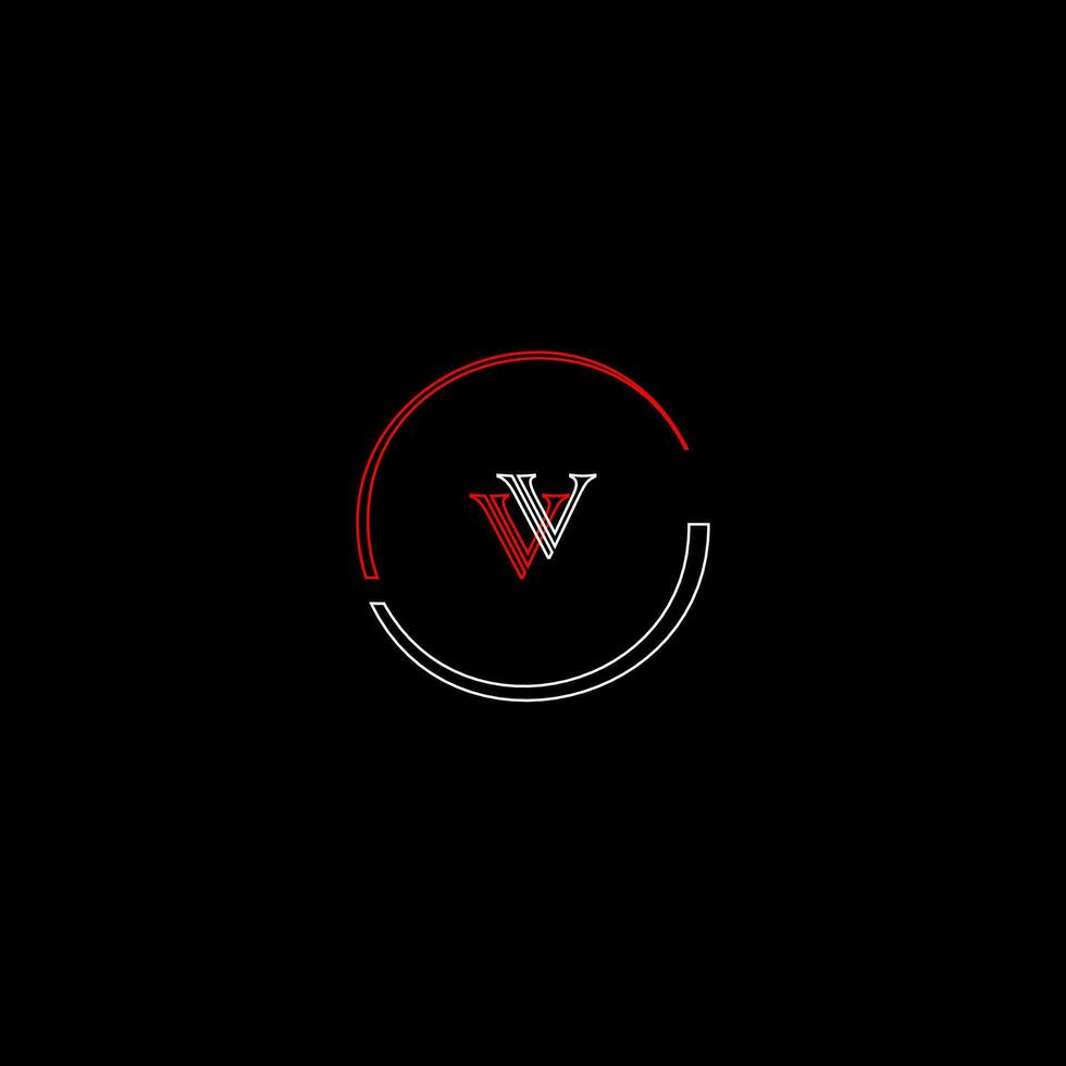 V creative modern letters logo design template vector
