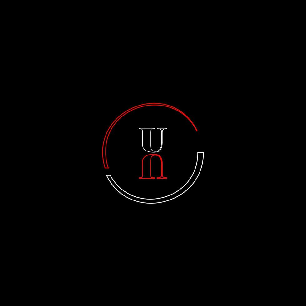 UN creative modern letters logo design template vector