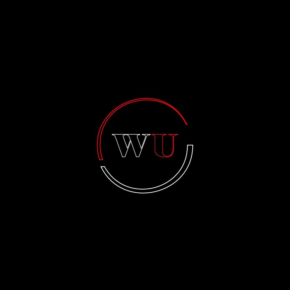 WU creative modern letters logo design template vector