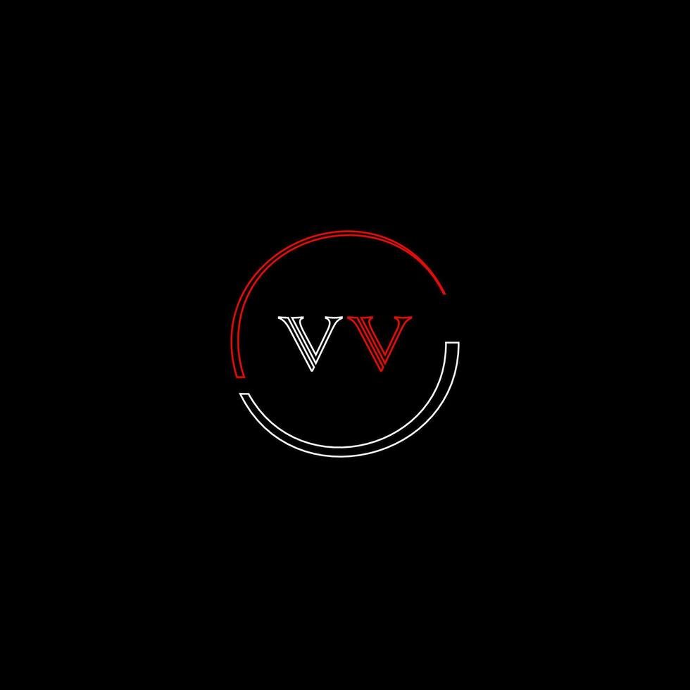 VV creative modern letters logo design template vector
